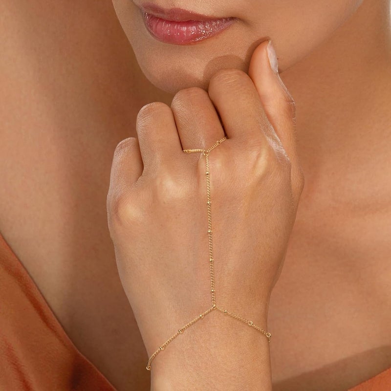 adoyi Gold Bracelets for Women, 14K Gold Plated Stackable Bracelet Stack Set Adjustable Charm Paperclip Chain Cuban Link Layered Waterproof Jewelry Sets Gifts for Womens 6.0/6.8/7.2" - Image 5
